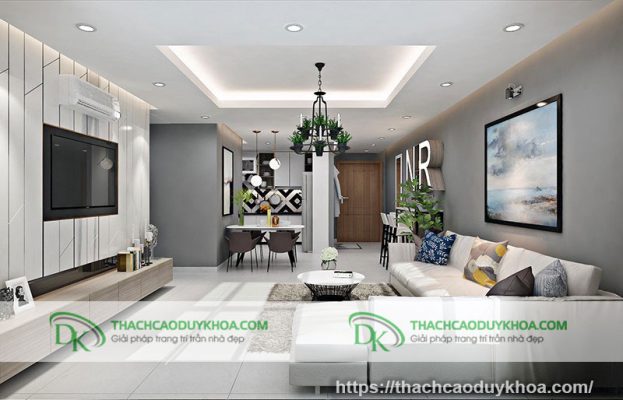 Các mẫu trần thạch cao cho phòng khách nhỏ đẹp và thoát mát