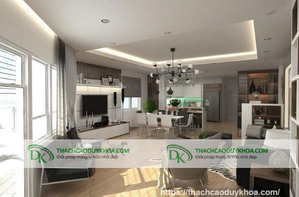 Phòng ngủ đẹp có làm trần thạch cao