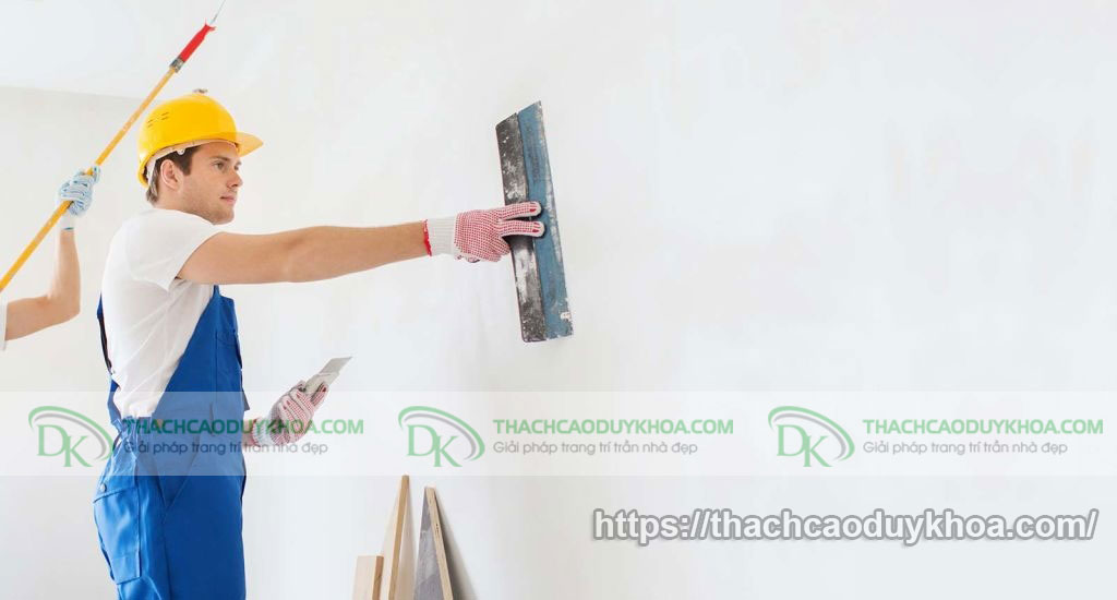 Hướng dẫn pha bột trét tường