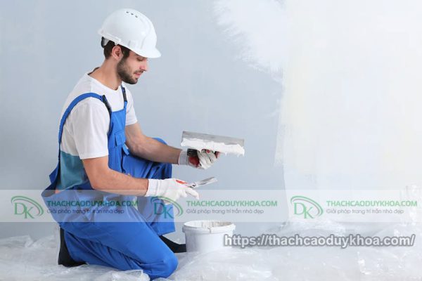 Hướng dẫn pha bột trét tường