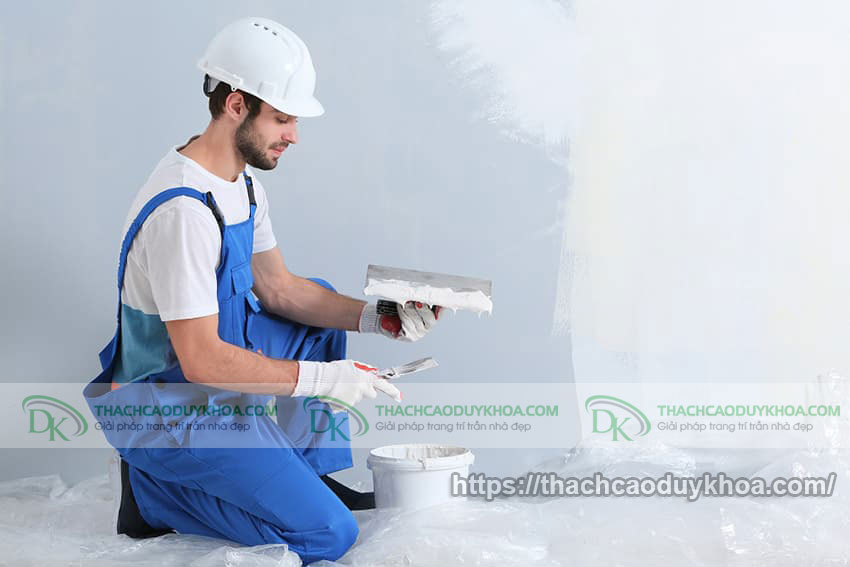 Hướng dẫn pha bột trét tường